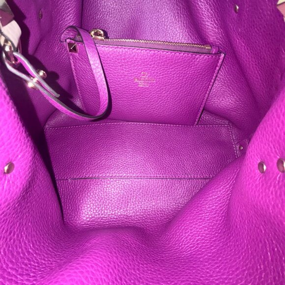 Valentino Taupe  Rockstud Tote - Picture 6 of 11